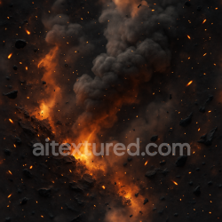 seamless Seamless 8k PBR 3d texture of burning fragments with fire sparks and thermal glow highlights texture 8k free download PBR