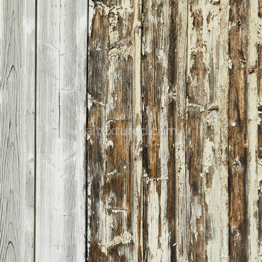 Weathered Painted Wood Planks Texture with Peeling Paint and Natural Grain