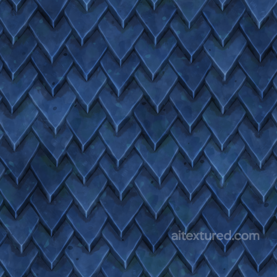 Stylized Painted Roof Tiles Ceramic-tile texture preview