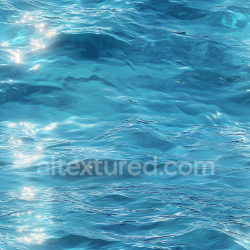 seamless Seamless 3D PBR Texture of Tropical Ocean Surface with Soft Waves and Reflections texture 8k free download PBR