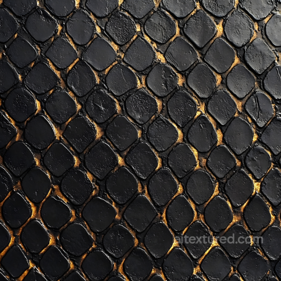 Reptilian Skin Featuring Detailed Black Scales and Natural Matte Surface Seamless Texture Skin texture preview