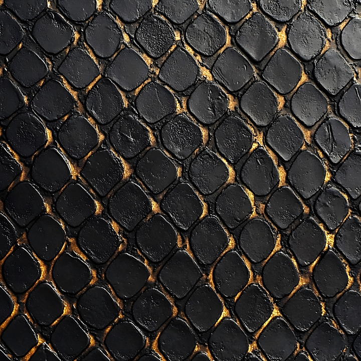 Reptilian Skin Featuring Detailed Black Scales and Natural Matte Surface seamless PBR texture preview