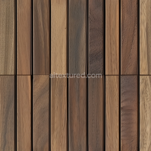 Seamless 3D PBR Texture of Mixed Hardwood Floor with Varied Grain and Natural Finish