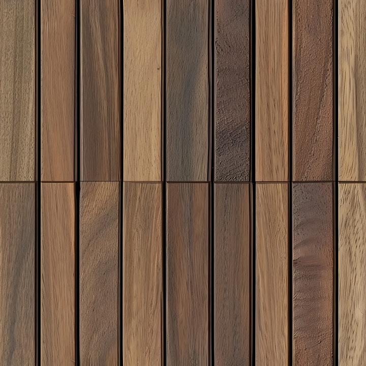 Wood of Mixed Hardwood Floor with Varied Grain and Natural Finish seamless PBR texture preview