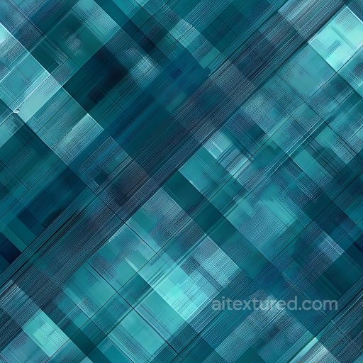 Seamless 3D PBR Texture of Blue Plaid Pattern with Intricate Woodgrain Lines texture preview