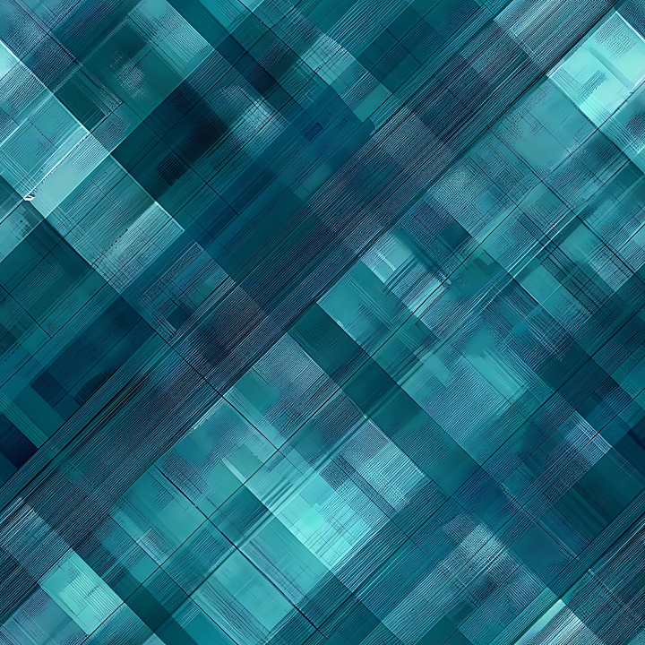Blue Plaid Pattern with Intricate Woodgrain Lines seamless PBR texture preview