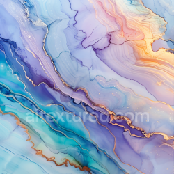 seamless Seamless 3D PBR Alcohol Ink Texture with Pastel Teal, Lavender, and Gold Fluid Waves texture 8k free download PBR