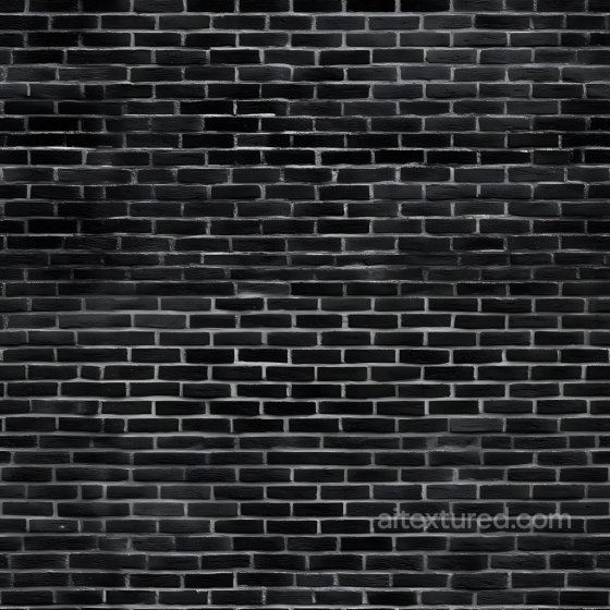 Black Cracked Brick Wall PBR Texture with Subtle Surface Damage Brick texture preview