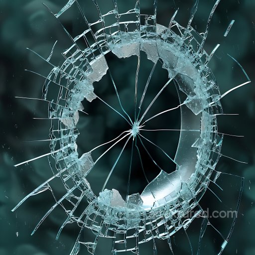shattered glass cracked holes PBR texture with radial fracture pattern seamless Cracked & Holes PBR texture
