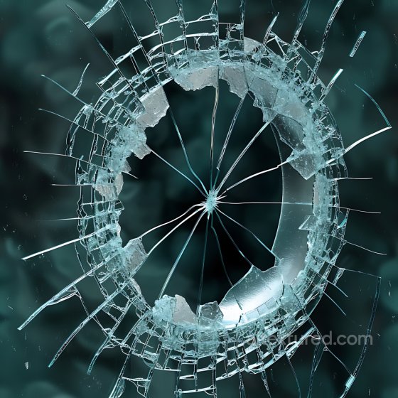shattered glass cracked holes PBR texture with radial fracture pattern Cracked & Holes texture preview