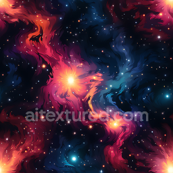 seamless Seamless 3D Space PBR Texture Featuring Vibrant Nebula Clouds and Glowing Stars texture 8k free download PBR