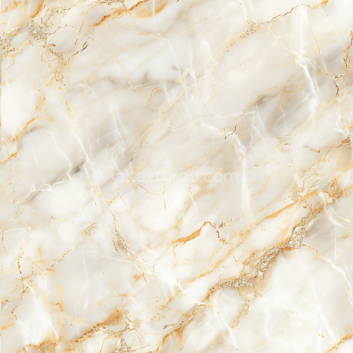 Seamless 3D PBR Crema Perla Natural Marble Texture with Subtle Golden Veins and Glossy Finish