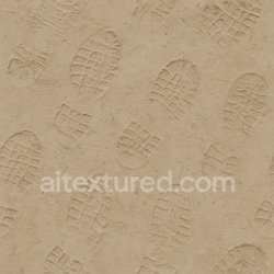 seamless Seamless 3d texture pbr 8k of dry footprints on dusty rough surface ground texture 8k free download PBR