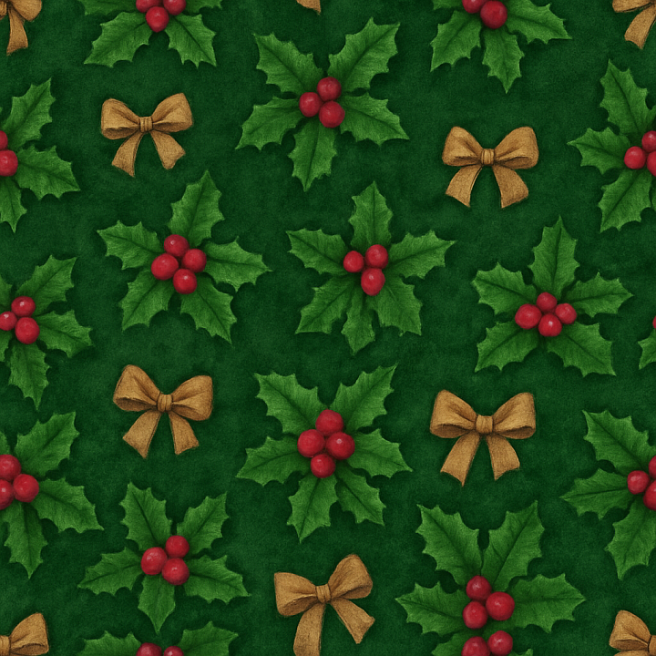 Cozy Plush Velvet Green Holiday Fabric seamless PBR texture preview