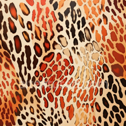 seamless Seamless 3D PBR Leopard Print Texture with Warm Orange and Black Pattern texture 8k free download PBR