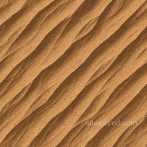 Desert Dune Sand Sharp Ridges seamless Sand-soil PBR texture