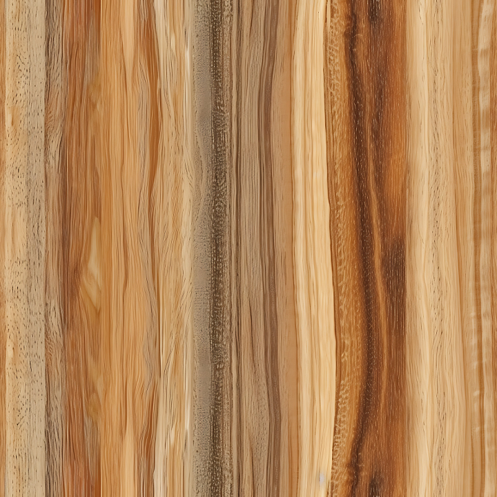 Natural Striped Wood Planks With Warm And Varied Tones seamless PBR texture preview