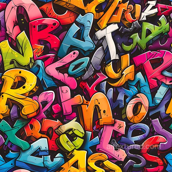 Featuring Vibrant Multicolored Graffiti Letters Graffiti texture preview