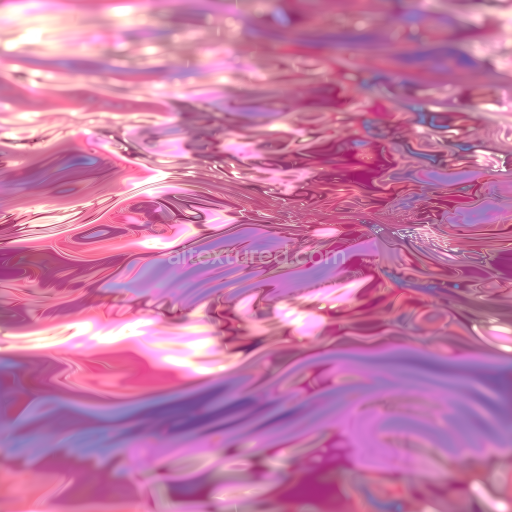 Seamless 3D PBR Texture of Stylized Pink Liquid Water with Smooth Ripples