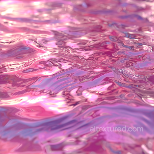 Stylized Pink Liquid Water Seamless Texture with Smooth Ripples seamless Water PBR texture