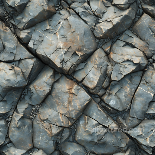 Stone Texture of Gray Cracked Rock Surface with Natural Erosion seamless Stone PBR texture