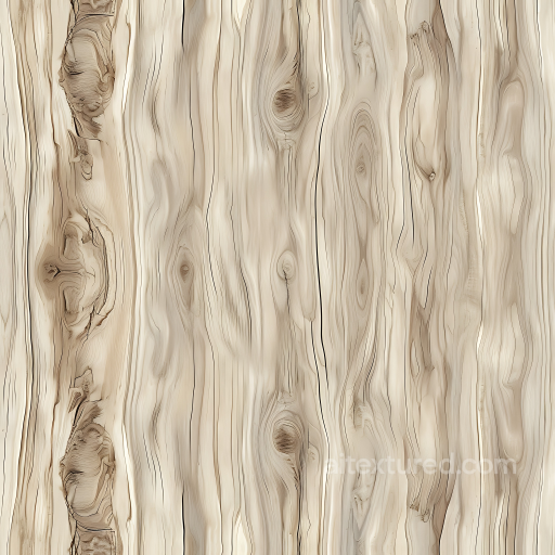 Pine Wood PBR Texture with Light Color and Pronounced Knots seamless Wood PBR texture