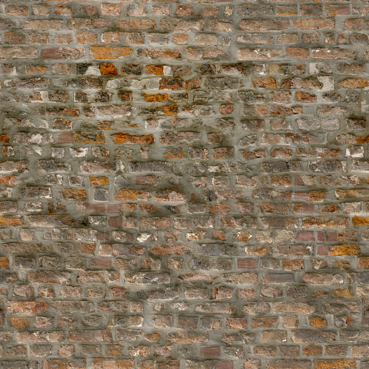 Red Bricks - Outdoor Wall Dirty Rough Broken Red Brick seamless PBR texture preview