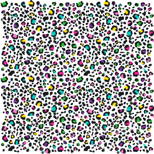 Bright Multicolor Leopard Print on White Fabric Seamless Texture seamless Leopard Print PBR texture