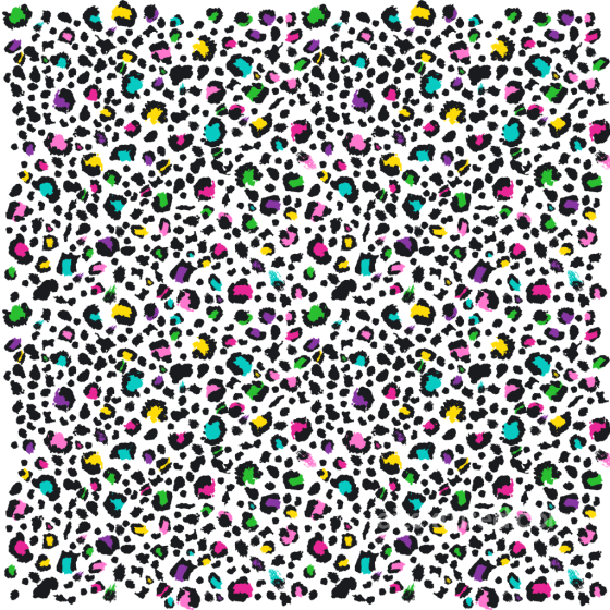 Bright Multicolor Leopard Print on White Fabric Seamless Texture Leopard Print texture preview
