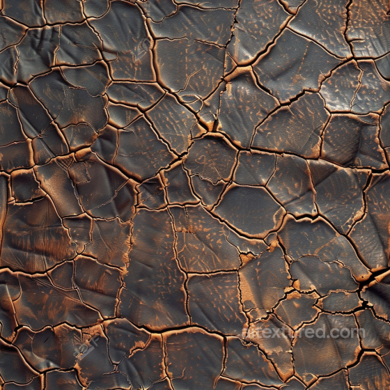 Cracked Aged Leather Texture With Deep Fissures And Distressed Finish Leather texture preview