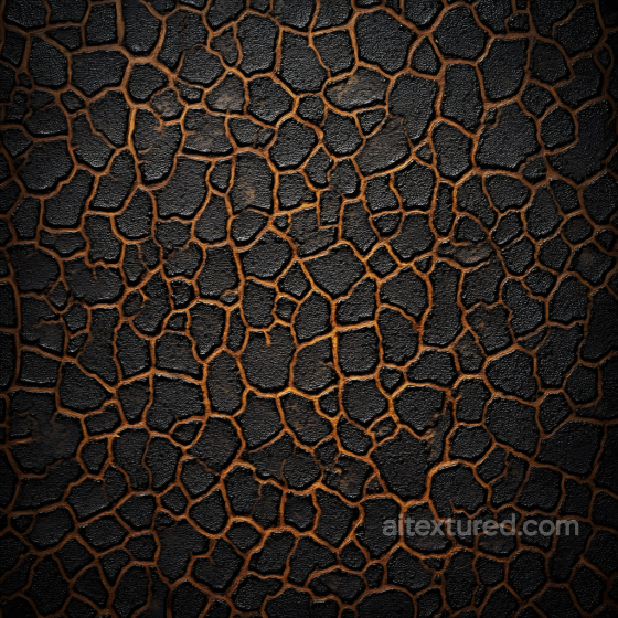 skin PBR texture featuring cracked dark skin with deep crevices and rough surface Skin texture preview