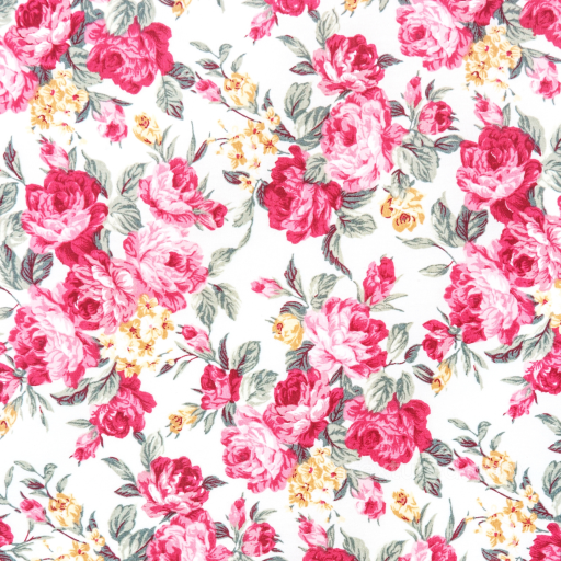 Fabric Texture Featuring Pink and Yellow Wild Flower Pattern seamless Wild Flower  PBR texture