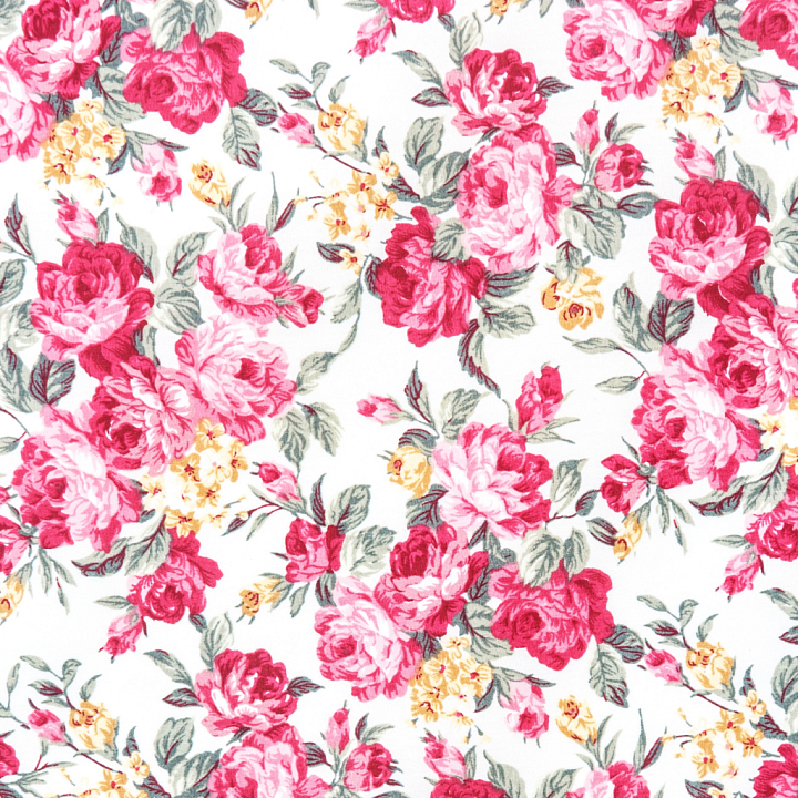 Fabric Featuring Pink and Yellow Wild Flower Pattern seamless PBR texture preview