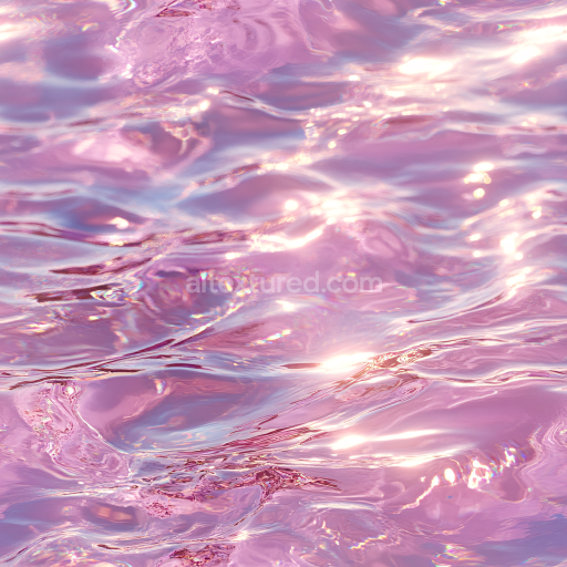 Preview — Seamless 3D PBR Pink Stylized Water Surface Texture with Soft Waves