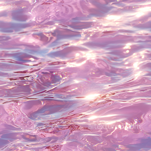 Pink Stylized Water Surface Texture with Soft Waves seamless Water PBR texture