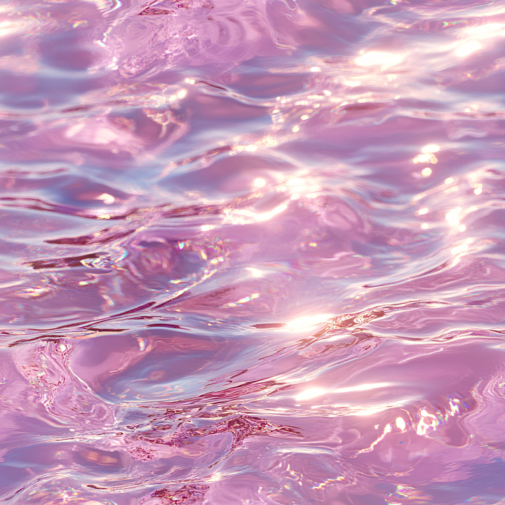 Pink Stylized Water Surface with Soft Waves seamless PBR texture preview