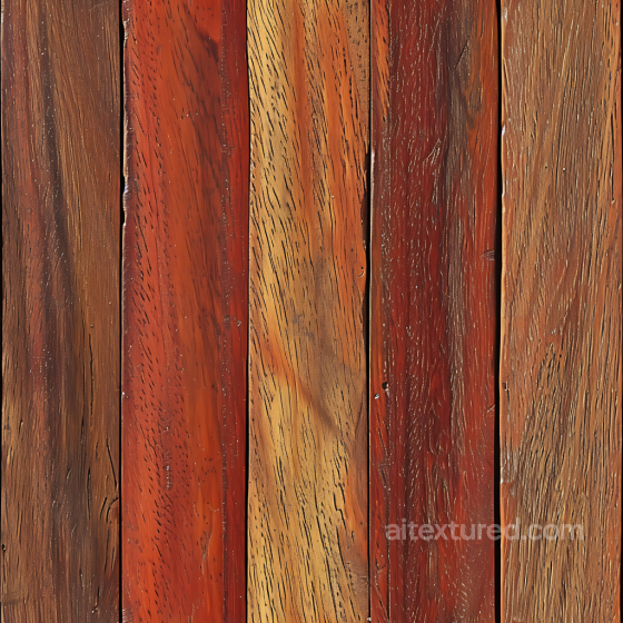 Aged Mahogany Wood Planks Seamless Texture with Distinct Grain and Wear Wood texture preview