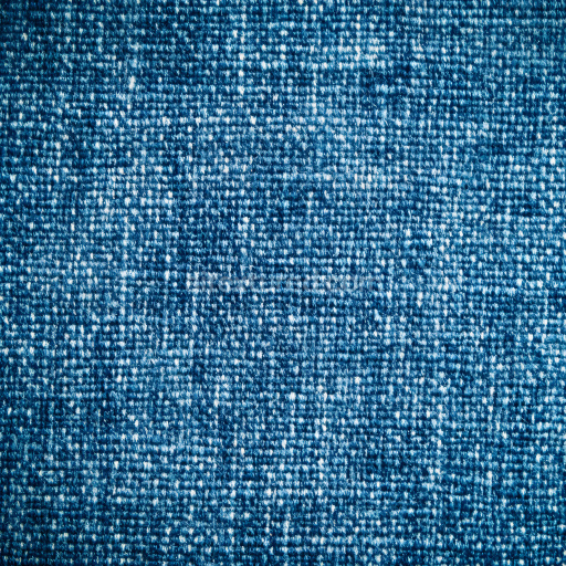 Seamless 3D cracked denim textile PBR texture with distressed blue weave