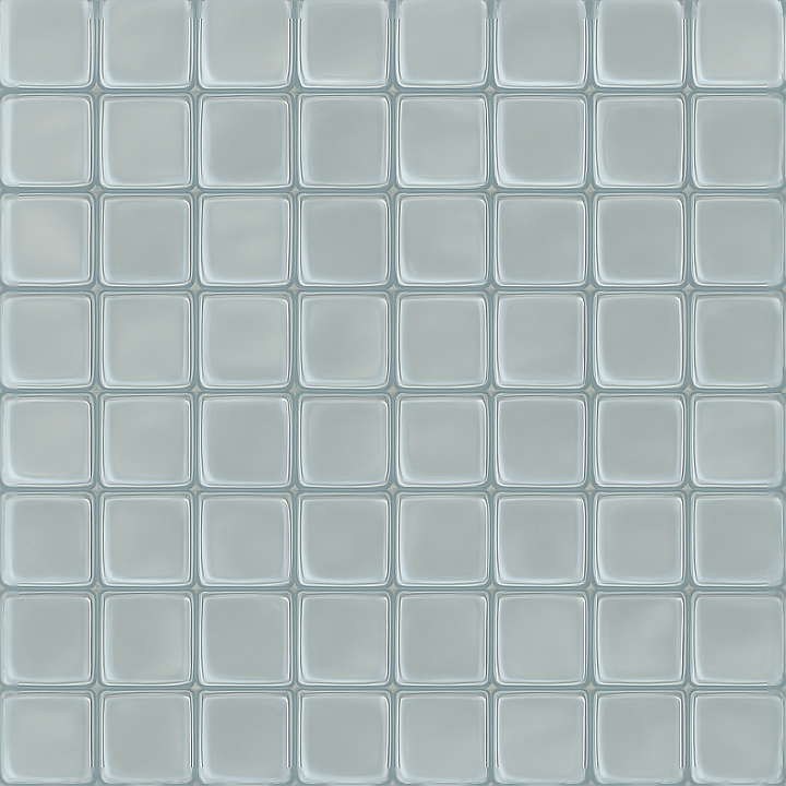 Mosaic Glass Tiles With Translucent Glass And Smooth Edges seamless PBR texture preview