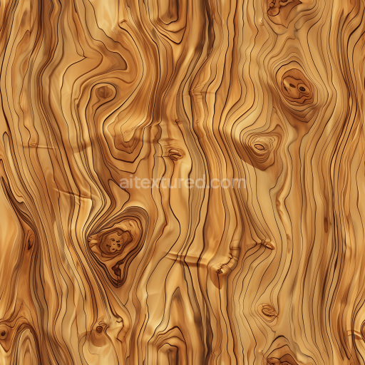 Seamless 3D PBR Knotty Pine Wood Texture Featuring Wavy Grain and Natural Knots