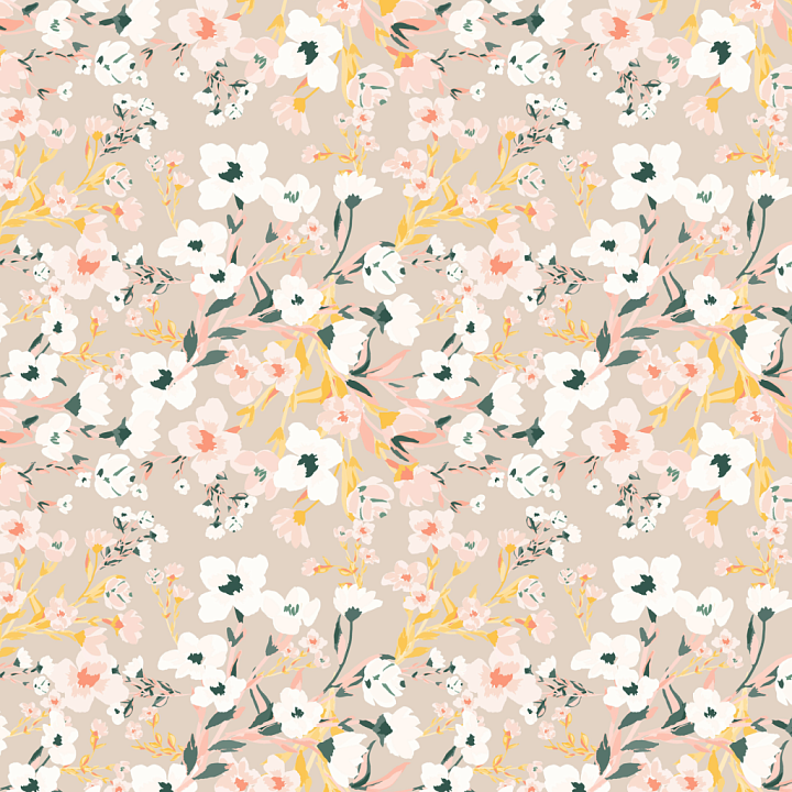Wild Flower with Soft Pastel Floral Pattern seamless PBR texture preview