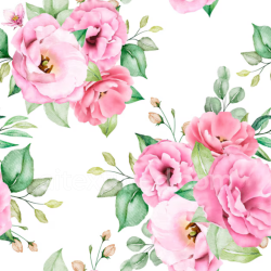 seamless Seamless Pink Flower Watercolor 3D PBR Texture with Soft Floral Details texture 8k free download PBR