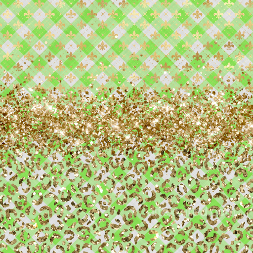 Fabric Texture with Green Argyle and Gold Glitter seamless St patrick PBR texture
