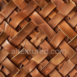 seamless Seamless 3D Woven Brown Leather PBR Texture with Natural Grain and Creases texture 8k free download PBR