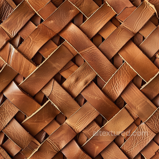 Woven Brown Leather PBR Texture with Natural Grain and Creases seamless Leather PBR texture