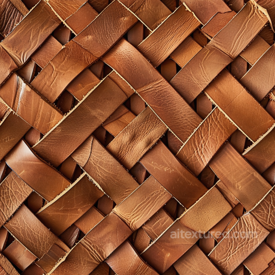 Woven Brown Leather PBR Texture with Natural Grain and Creases Leather texture preview