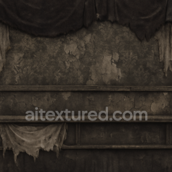 seamless Seamless 3d texture pbr 8k dark velvet fabric with tattered cloth and spooky wallpaper texture 8k free download PBR