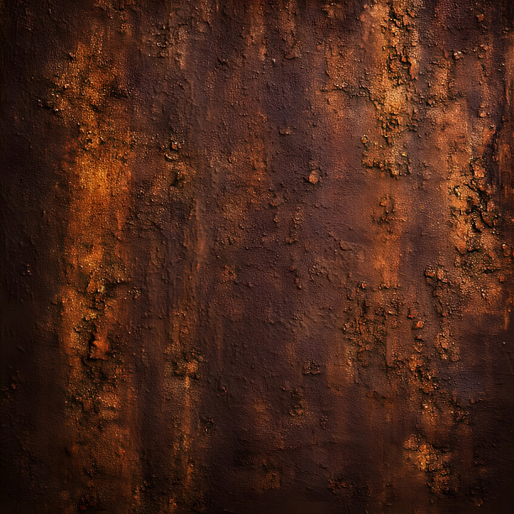 Rusty Metal with Cracked, Corroded Surface and Deep Holes seamless PBR texture preview