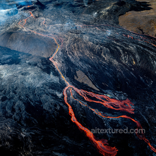 Volcanic Lava Rock Texture in PBR Format seamless Stone PBR texture