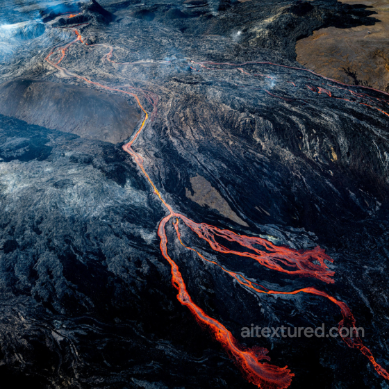 Volcanic Lava Rock Texture in PBR Format Stone texture preview